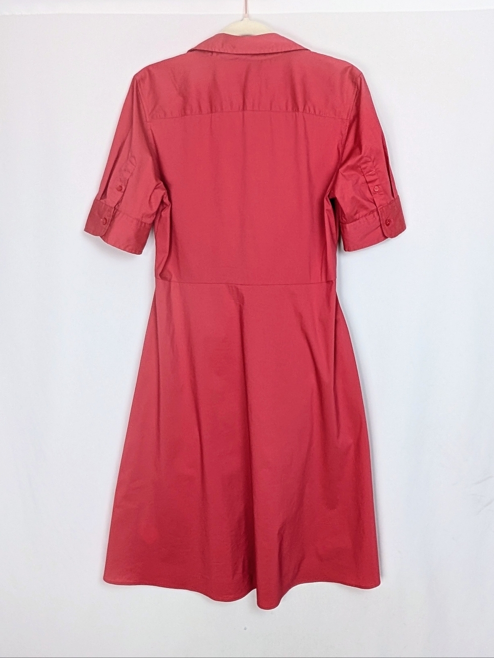 Ralph Lauren Button-Front Shirt Dress in Coral Pink - Picture 3 of 9
